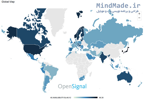آمار نفوذ شبکه اینترنت 4G